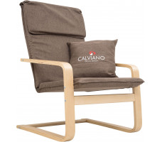 Кресло-качалка Calviano Soft 1 ткань коричневое