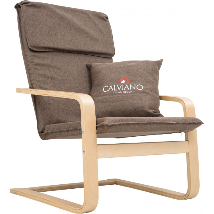 Кресло-качалка Calviano Soft 1 ткань коричневое