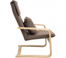 Кресло-качалка Calviano Soft 1 ткань коричневое