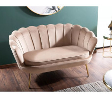 Диван SIGNAL CAMELLIA 2 (Камелия 2) Velvet Bluvel 28 бежевый/золотой