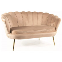 Диван SIGNAL CAMELLIA 2 (Камелия 2) Velvet Bluvel 28 бежевый/золотой