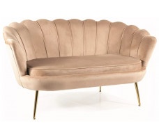 Диван SIGNAL CAMELLIA 2 (Камелия 2) Velvet Bluvel 28 бежевый/золотой