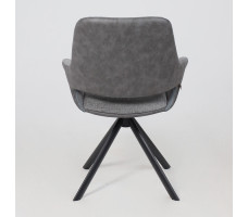 Стул поворотный OFFY-R 360 g22 GRAPHITE шенилл LUX - Graphite замша LUX/черный