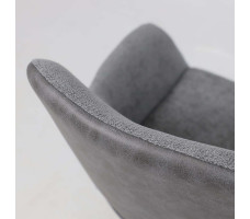Стул поворотный OFFY-R 360 g22 GRAPHITE шенилл LUX - Graphite замша LUX/черный