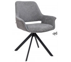 Стул поворотный OFFY-R 360 g22 GRAPHITE шенилл LUX - Graphite замша LUX/черный