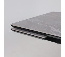 Стол раздвижной JACK-140 140(30+30)*85 STONE GREY ST CER/черный