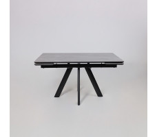 Стол раздвижной JACK-140 140(30+30)*85 STONE GREY ST CER/черный