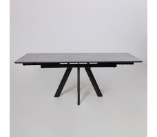 Стол раздвижной JACK-140 140(30+30)*85 STONE GREY ST CER/черный