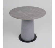 Стол AV 2317 МДФ+керамика 900*900 матовый LARKA GREY/черный+HPL Будда