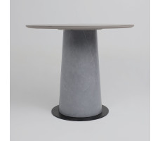 Стол AV 2317 МДФ+керамика 900*900 матовый LARKA GREY/черный+HPL Будда