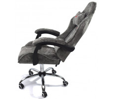 Вибромассажное кресло Calviano Nero dark grey plush ткань темно-серый