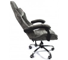 Вибромассажное кресло Calviano Nero dark grey plush ткань темно-серый