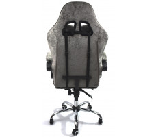 Вибромассажное кресло Calviano Nero dark grey plush ткань темно-серый