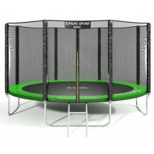 Батут Atlas Sport 404 см (13ft) Basic с внешней сеткой зеленый Батут Atlas Sport 404 см (13ft) Basic с внешней сеткой зеленый