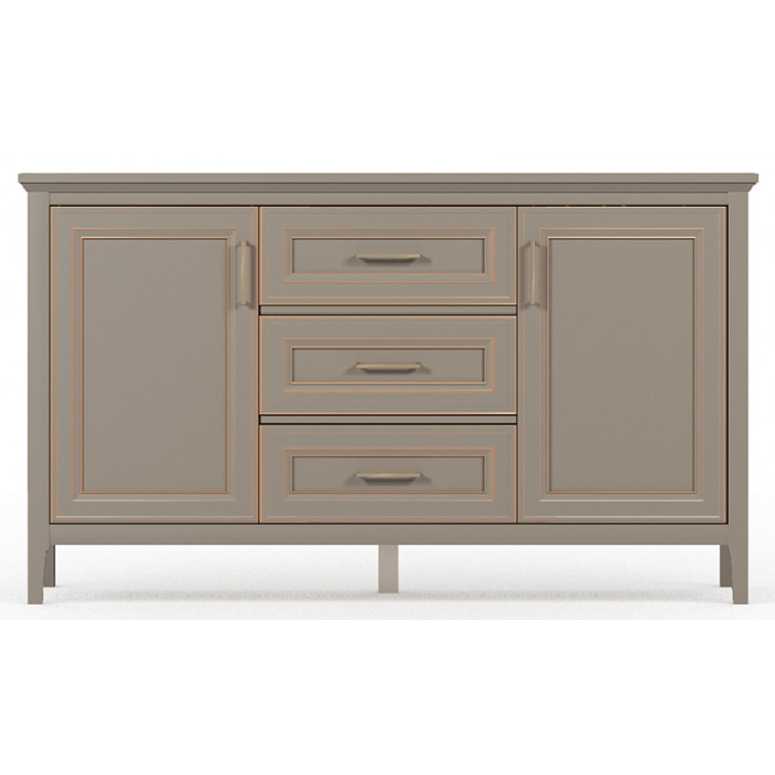 Тумба Classic KOM2D3S 158*40,5*158 глиняный серый