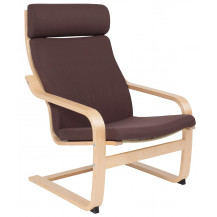 Кресло-качалка AksHome RELAX (Релакс) ткань коричневый 10858-15