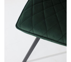 Стул поворотный Rafael M-R 360 d13 DARK GREEN LUX/черный