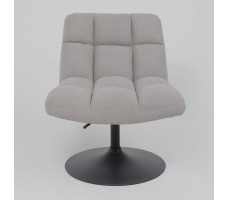 Кресло поворотное AksHome GRANDE (Гранде) серая ткань Linen Fabric-11/черный