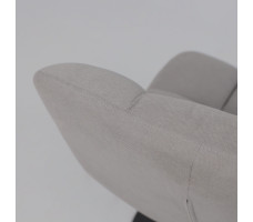 Кресло поворотное AksHome GRANDE (Гранде) серая ткань Linen Fabric-11/черный