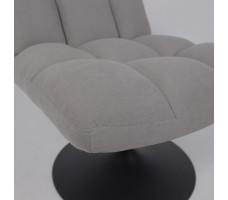 Кресло поворотное AksHome GRANDE (Гранде) серая ткань Linen Fabric-11/черный