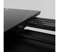 Стол AV 1209 HPL+МДФ 1200 (1600)*800 черный тунис /черный