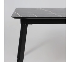 Стол AV 1209 HPL+МДФ 1200 (1600)*800 черный тунис /черный