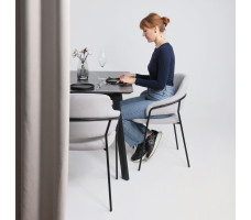 Стол AV 1209 HPL+МДФ 1200 (1600)*800 черный тунис /черный