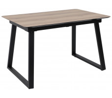 Стол AV 1208 HPL+МДФ 1200 (1600)*800 Дуб Делано натуральный/черный
