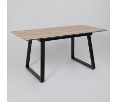 Стол AV 1208 HPL+МДФ 1200 (1600)*800 Дуб Делано натуральный/черный