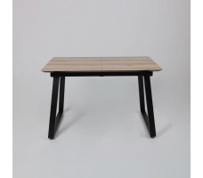 Стол AV 1208 HPL+МДФ 1200 (1600)*800 Дуб Делано натуральный/черный