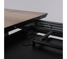 Стол AV 1208 HPL+МДФ 1200 (1600)*800 Дуб Делано натуральный/черный