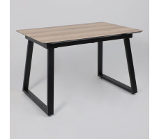 Стол AV 1208 HPL+МДФ 1200 (1600)*800 Дуб Делано натуральный/черный