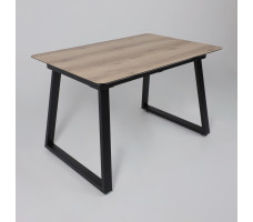 Стол AV 1208 HPL+МДФ 1200 (1600)*800 Дуб Делано натуральный/черный