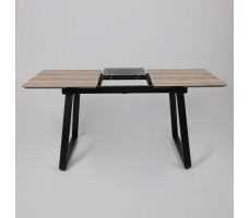 Стол AV 1208 HPL+МДФ 1200 (1600)*800 Дуб Делано натуральный/черный