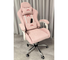 Вибромассажное кресло Calviano Nero pink plush ткань розовый