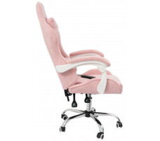 Вибромассажное кресло Calviano Nero pink plush ткань розовый