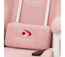 Вибромассажное кресло Calviano Nero pink plush ткань розовый