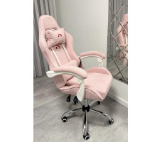 Вибромассажное кресло Calviano Nero pink plush ткань розовый