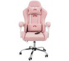 Вибромассажное кресло Calviano Nero pink plush ткань розовый