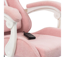 Вибромассажное кресло Calviano Nero pink plush ткань розовый