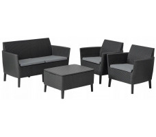 Набор садовой мебели Salemo 2-sofa set графит