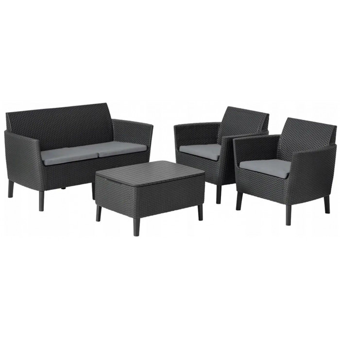 Набор садовой мебели Salemo 2-sofa set графит