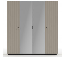Шкаф Domenica SZF2D2L 204*60*223 глиняный серый
