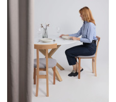 Стул КОНГО светло-серый велюр Moss 993/светлый бук