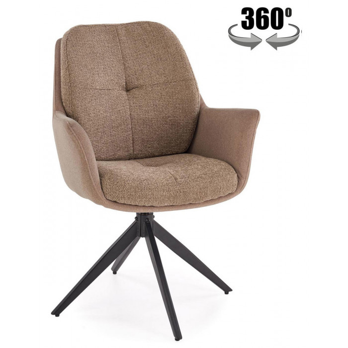 Стул поворотный Halmar K591 коричневый/черный