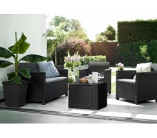 Набор садовой мебели Elodie 2 seater (диван, 2 кресла, стол) графит