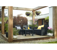 Набор садовой мебели Elodie 2 seater (диван, 2 кресла, стол) графит