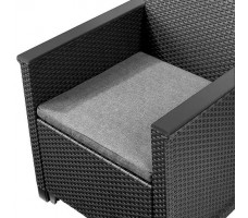 Набор садовой мебели Elodie 2 seater (диван, 2 кресла, стол) графит