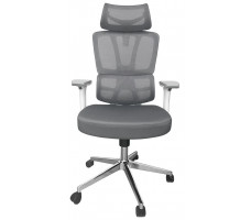 Кресло SitUp PALMA (Пальма) White chrome (сетка Grey/Grey)