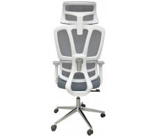 Кресло SitUp PALMA (Пальма) White chrome (сетка Grey/Grey)